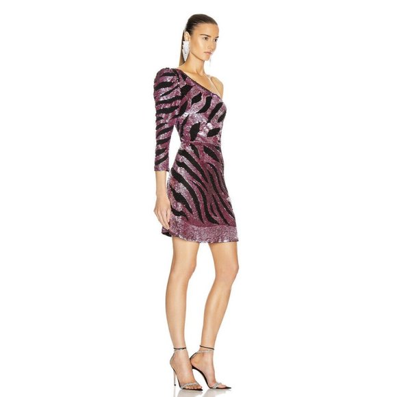 Rêve Riche Maxx Mini Dress Metallic Mauve Pink - Picture 2 of 9